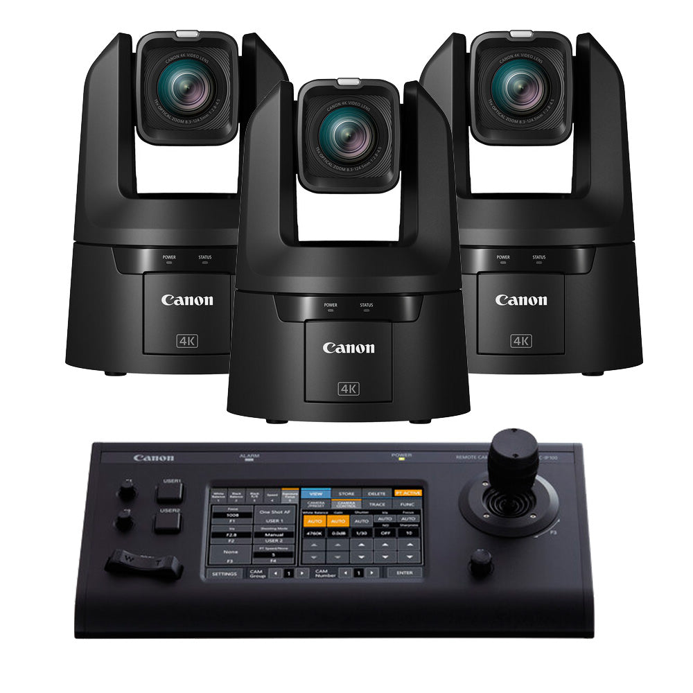 Canon CRN700 4K UHD PTZ Camera Bundle with RCIP100 Controller 3D