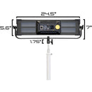 IKAN LBX8-POE Lyra POE Low Profile Bi-Colour Studio Panel Soft LED Light w/ ArtNet and sACN DMX - IKALBX8POE