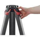 Sachtler 4585 flowtech 75 aktiv Carbon Fibre Tripod with Mid-Level Spreader and Rubber Feet