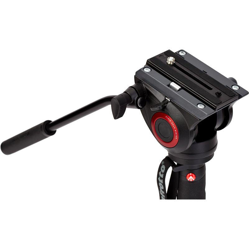 Manfrotto XPRO 4 Section Video Monopod w Fluid Head & FLUIDTECH Base - MVMXPRO500