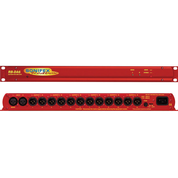 SONIFEX 6 Way Stereo Distribution Amplifier - RB-DA6