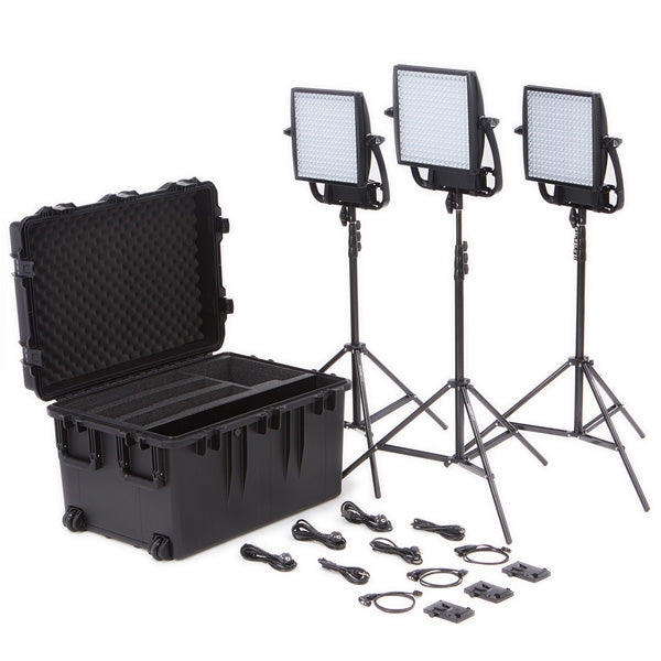 Litepanels Astra 3X Bi-Color LED Panel Traveler Trio V-Mount Kit - 935-3205