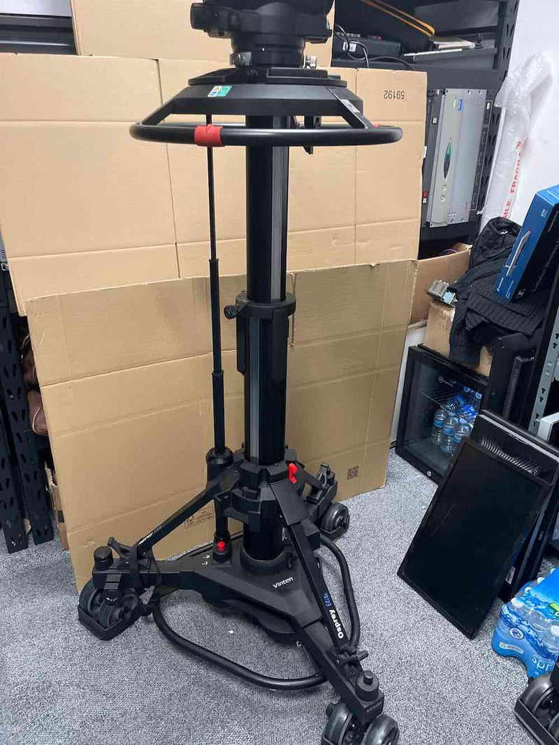 USED Vinten Osprey Elite Two-Stage Studio Pedestal with Vinten Vector 430 Tripod Head in VGC