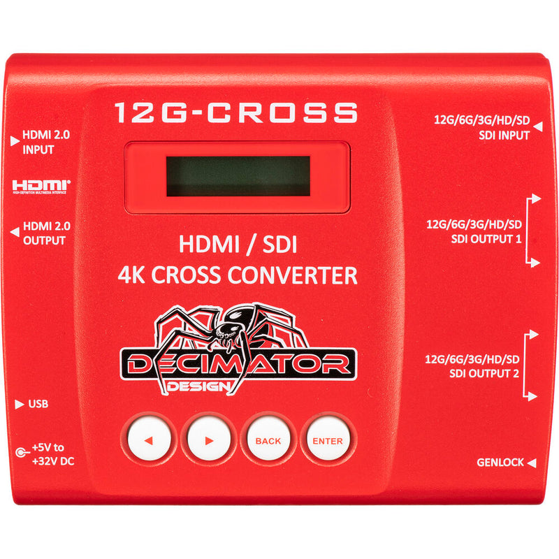 Decimator Design 12G-CROSS 4K HDMI/SDI Cross Converter w/ Scaling and Frame Rate Conversion - DD-12G-CROSS (IN STOCK)
