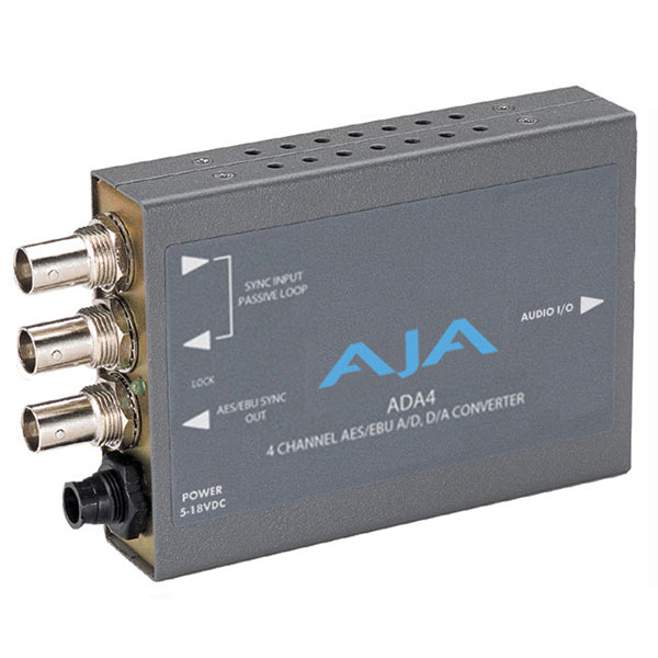 AJA ADA4 4-Channel Bi-Directional Audio A/D & D/A Mini Converter - ADA4-R0