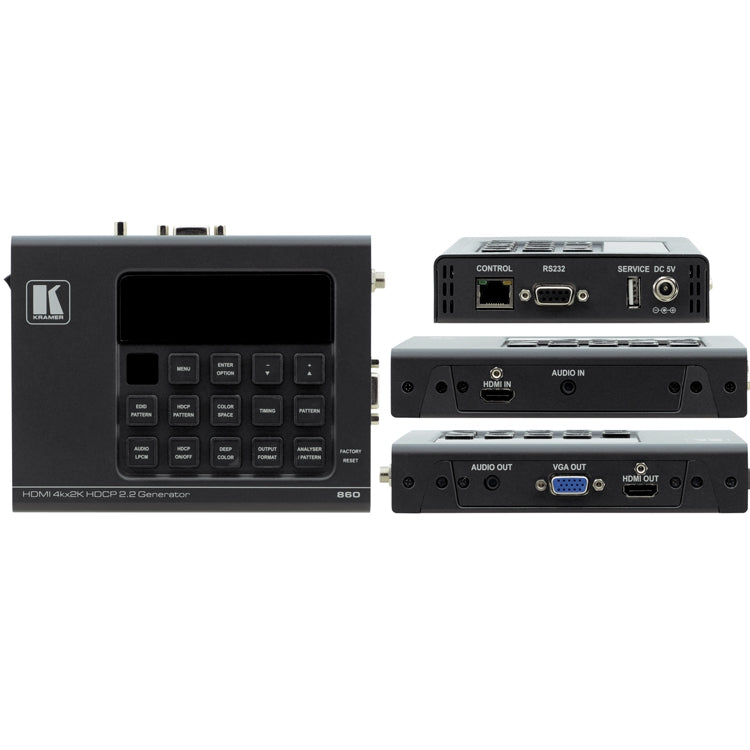 Kramer Electronics 860 18G 4K HDR Signal Generator & Analyzer | 3D ...