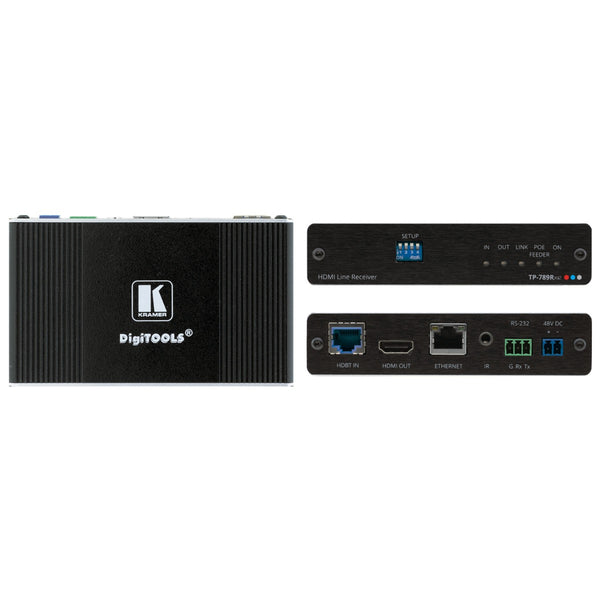 Kramer Electronics TP-789Rxr 4K60 4:2:0 HDMI Bidirectional PoE Receiver with Ethernet, RS-232 & IR over Extended-Reach HDBaseT