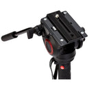 Manfrotto XPRO 4 Section Video Monopod w Fluid Head & FLUIDTECH Base - MVMXPRO500