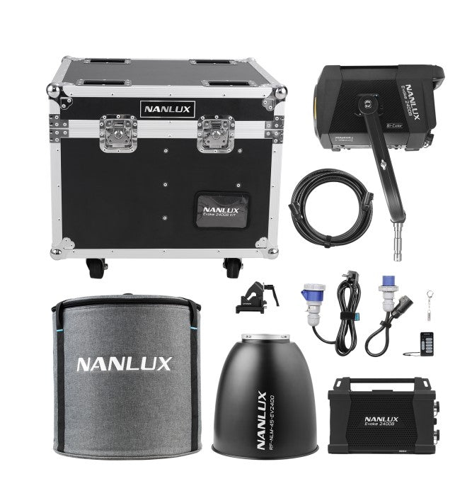 NANLUX Evoke 2400B FO Flight Case Standard Kit (fixture only) RF-NLM-45-EV2400 NL Mount Reflector 45° for Evoke 2400B with soft bag