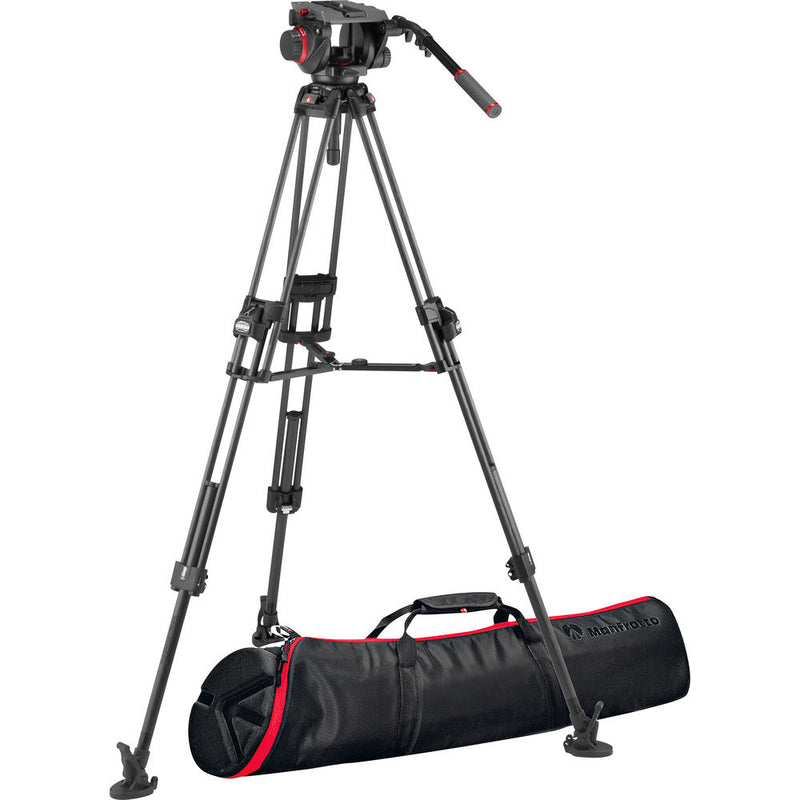 Manfrotto 509 Video Head with 645 Fast Twin Carbon Tripod - MVK509TWINFC