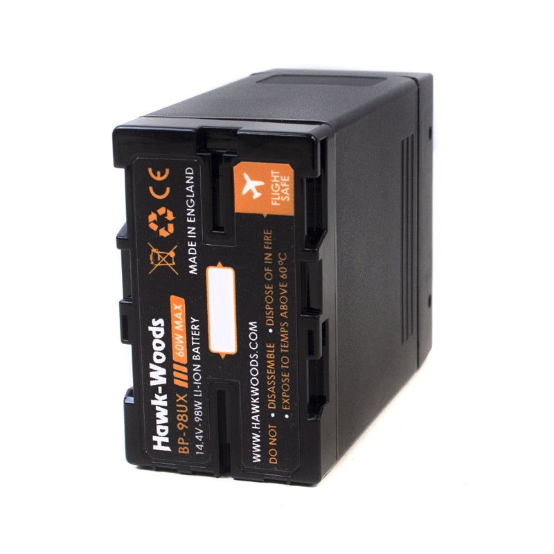 Hawk-Woods BP-98UX 98Wh 14.4v Lithium-Ion Sony Replacement BP-U Battery