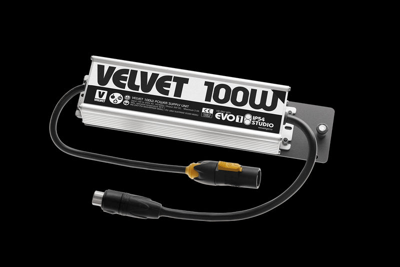 VELVET 100W Weatherproof AC Power Supply + Mount + Power Cable for EVO 1 IP54 - VEIP-PSU100W