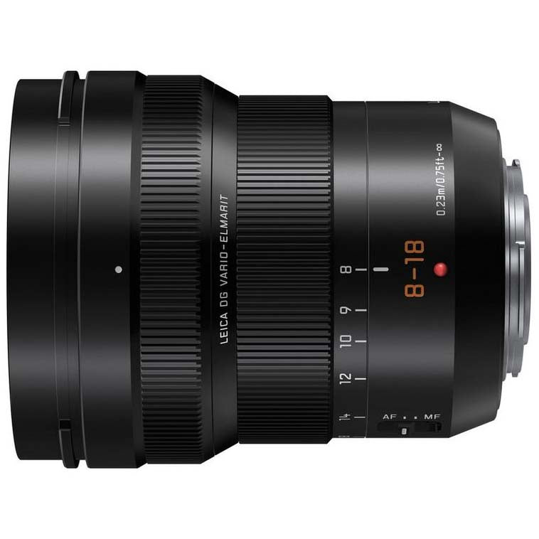 Panasonic H-E08018E LEICA DG Vario Elmarit Micro Four Thirds 8 - 18mm Wide Zoom Lens - PANHE08018E