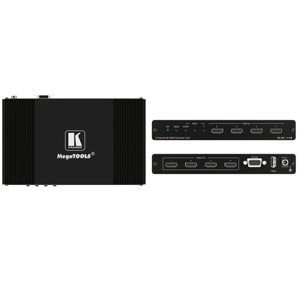 Kramer Electronics 4−Channel HDMI 4K60 4:4:4/4:2:0 Converter - FC-174