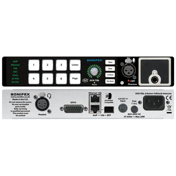 Sonifex AVN-TB6 6 Button Talkback Intercom