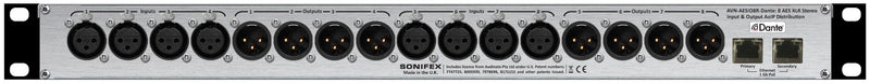 Sonifex 8 AES3 Input 8 AES3 Output Dual Dante Interface PoE - AVN-AESIO8R