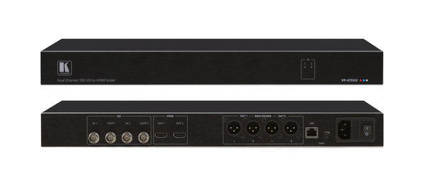 Kramer Electronics VP-475UX Dual Port 12G SDI to 4K60 4:4:4 HDMI Scaler/Converter with Audio De-embedding