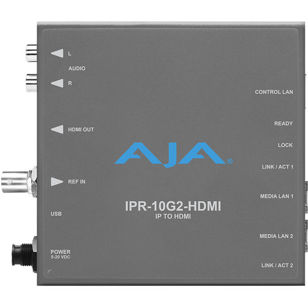 AJA IPR-10G2-HDMI Bridging HD SMPTE ST 2110 Video and Audio to HDMI - IPR-10G2-HDMI