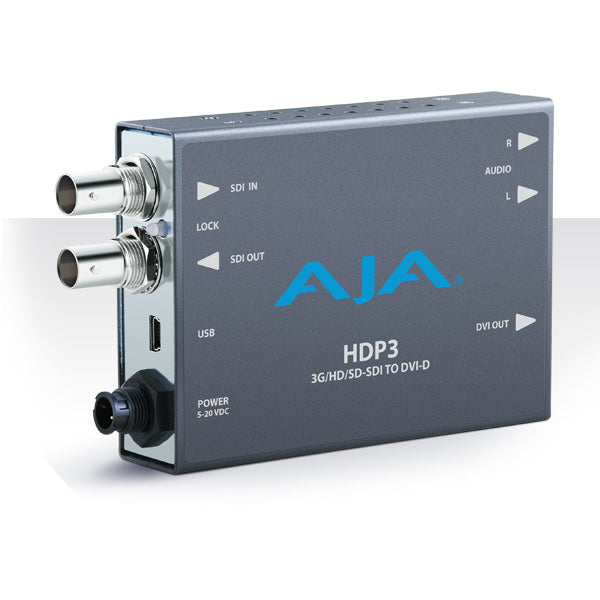 AJA HDP3 3G-SDI to DVI-D and Audio Converter - HDP3-R0