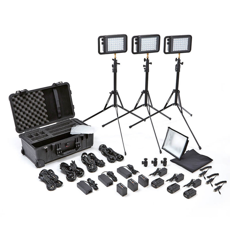 Litepanels Lykos+ Bi-Colour Flight Kit with Battery Bundle UK - 935-3193