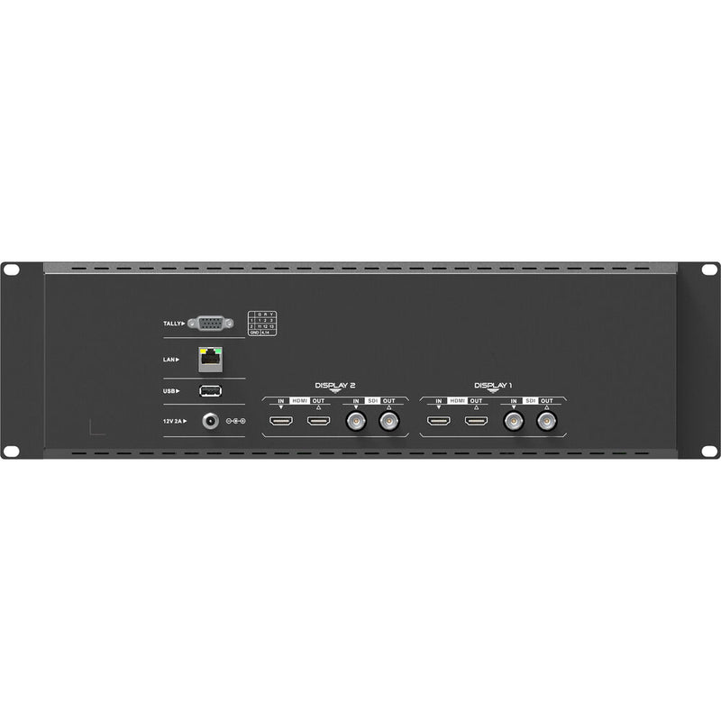 LILLIPUT RM-7029S 2x7-inch 3RU HDMI 2.0 & 3G-SDI Rack Mount Monitor