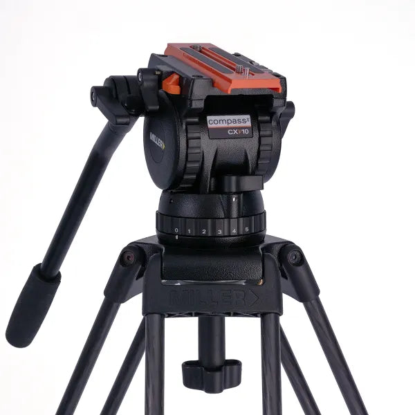 Miller 4140 System Versa 4140 CXV10 SII Tripod 2-STG (Carbon Fibre) with Mid-Level Spreader, Feet and Bag