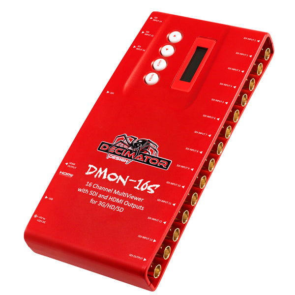 Decimator Design DMON-16S 1 to 16 channel multiviewer with SDI and HDMI ...