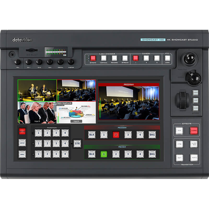 Datavideo 4K Creator Bundle 3x PTC-285T PTZ Cameras and ShowCast 100 Switcher - DATACREATEBUN2