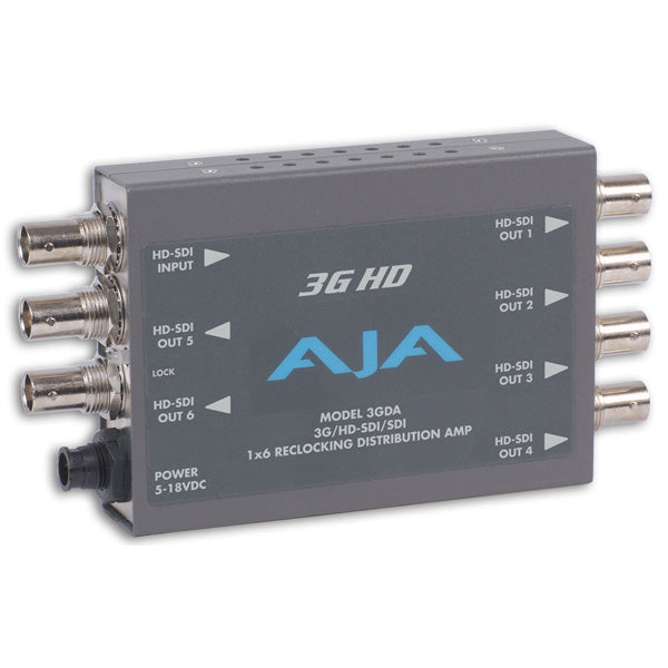 AJA 3GDA 1x6 3G/HD/SD Reclocking Distribution Amplifier - 3GDA-R0 3D Broadcast