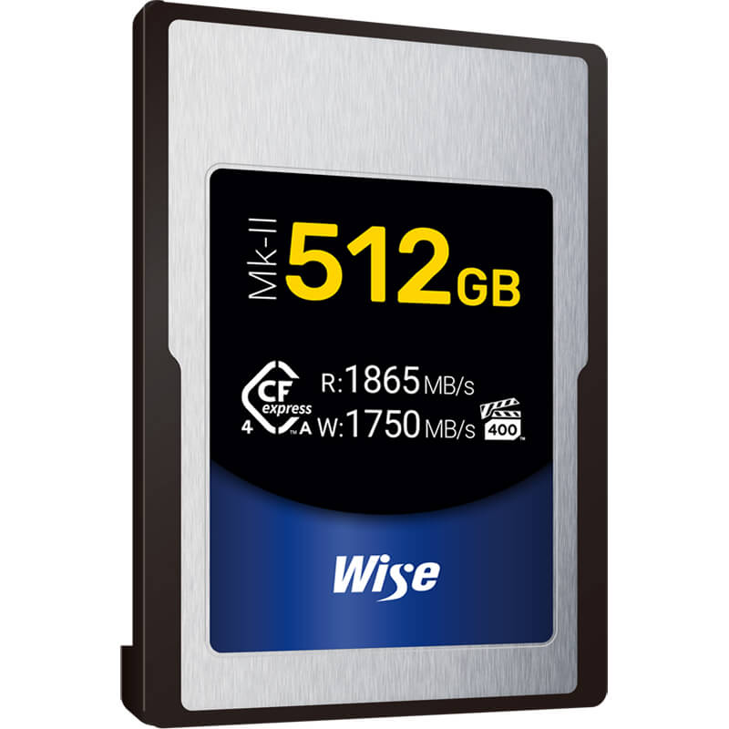 WISE CFX4-A512M2 Mk2 512GB CFexpress 4.0 Type A Card