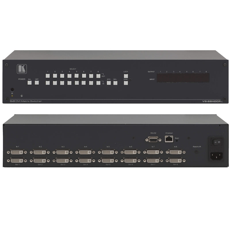 Kramer Electronics 8x8 DVI (HDCP) Matrix Switcher - VS-88HDCPxl