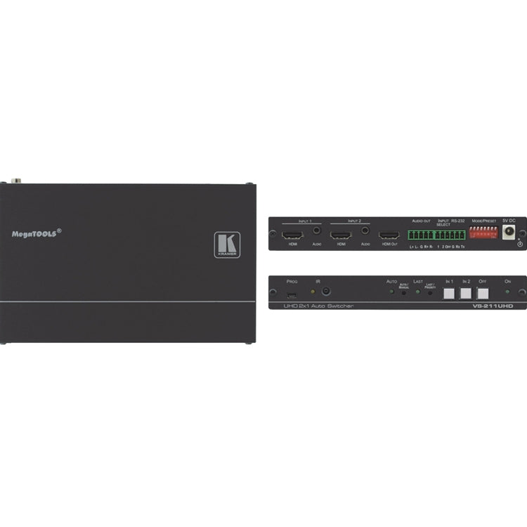 Kramer Electronics VS-211UHD 2x1 4K60 4:2:0 HDMI Auto Switcher with Audio