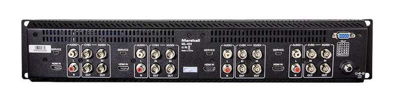 Marshall Electronics ML-454-V2 Quad 4.5-inch Screens Rackmountable Monitor with HDMI 3G-SDI and Composite Inputs