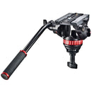 Manfrotto 502 Fluid Video Head Tripod & MVT502AM Aluminium Twin Legs with Bag - MVK502AM-1