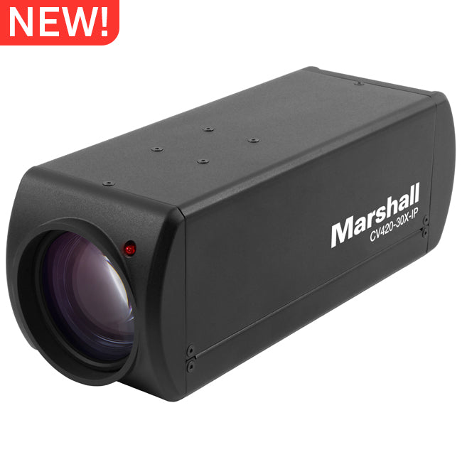 Marshall Electronics CV420-30X-NDI 4K (UHD) Zoom Block Camera with 4.6mm-135mm 30x Zoom Lens HDMI & NDI HX Ethernet Outputs