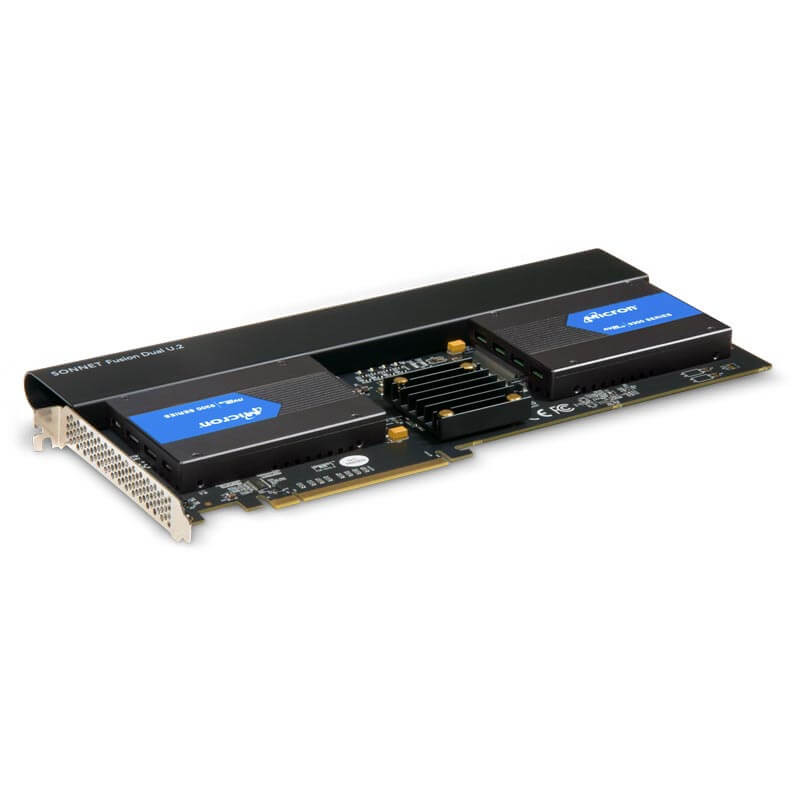 Sonnet Fusion Dual U.2 SSD PCIe Card - SON-FUS-U2-2X4-E3