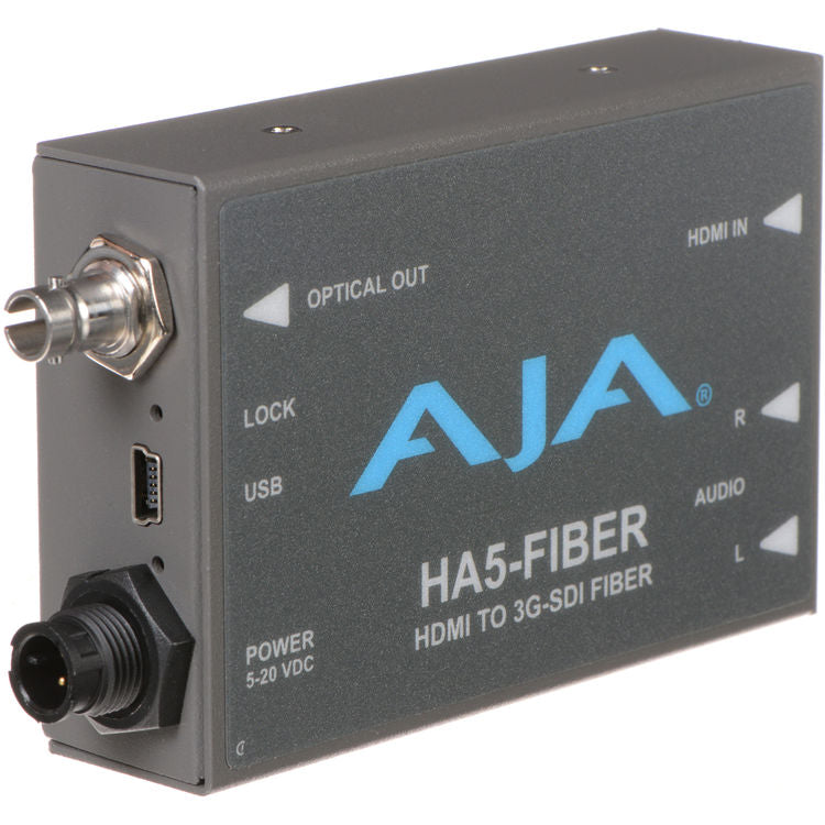AJA HA5-Fibre HDMI to 3G-SDI Fiber Mini Converter - HA5-FIBER-R0