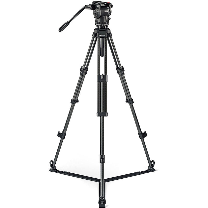 Sachtler System FSB 8 Mk II Sideload with Tripod 75/2 CF Ground Spreader and Bag - 0771CM