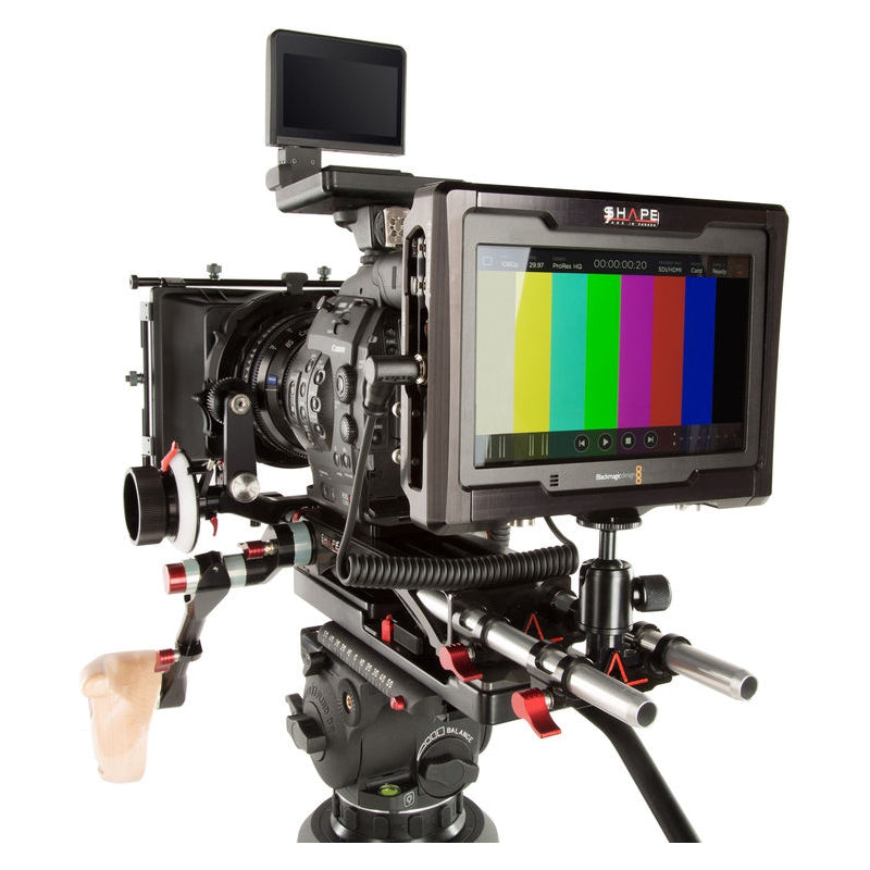 Shape VA4KROD Blackmagic Design 4K Video Assist Cage with 15mm Rod Bloc Ball Head - SH-VA4KROD