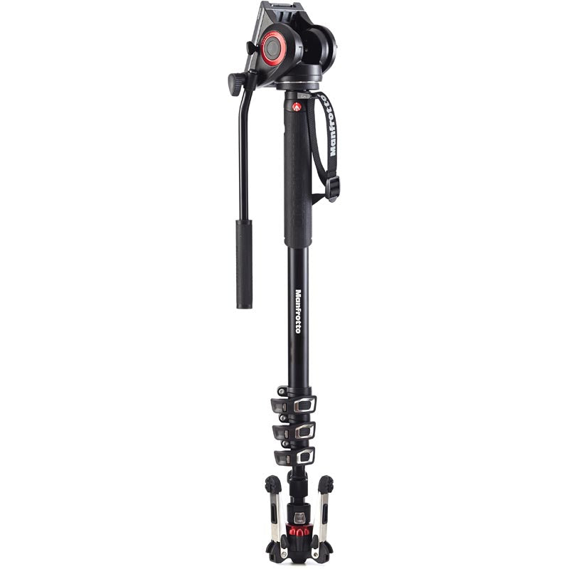 Manfrotto XPRO 4 Section Video Monopod w Fluid Head & FLUIDTECH Base - MVMXPRO500