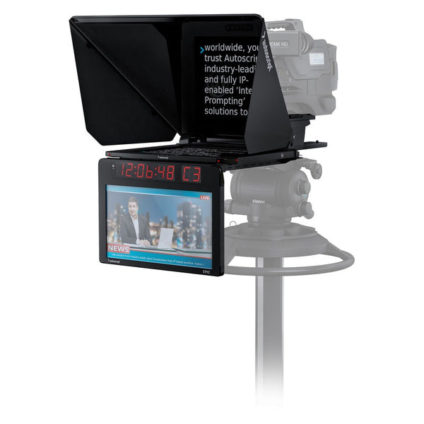 AutoScript EPIC-IP on-camera package with 19-inch prompt monitor and integrated 19-inch talent monitor - EPIC-IP19