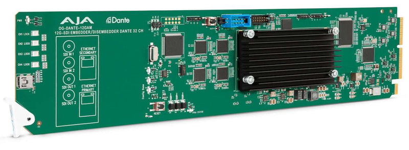 AJA OG-DANTE-12GAM OpenGear 12G-SDI/DANTE 64-Channel Embedder/Disembedder