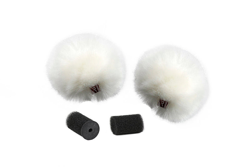 Rycote White Lavalier Windjammer Pair - RYC065503