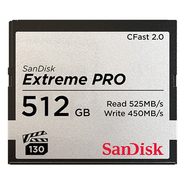SanDisk 512GB Extreme PRO CFast 2.0 Memory Card - SDCFSP-512G-G46D