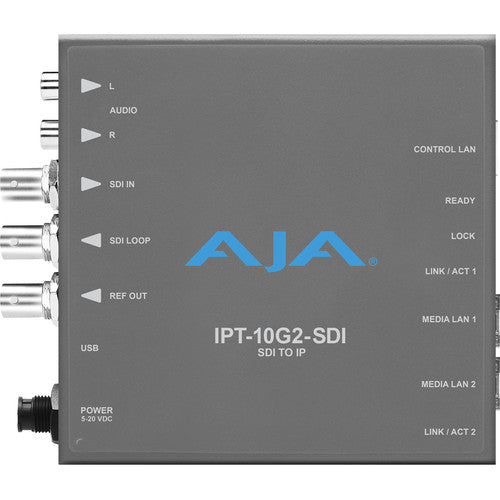 AJA IPT-10G2-SDI Bridging 3G-SDI to SMPTE ST 2110 Video and Audio -  IPT-10G2-SDI-R0