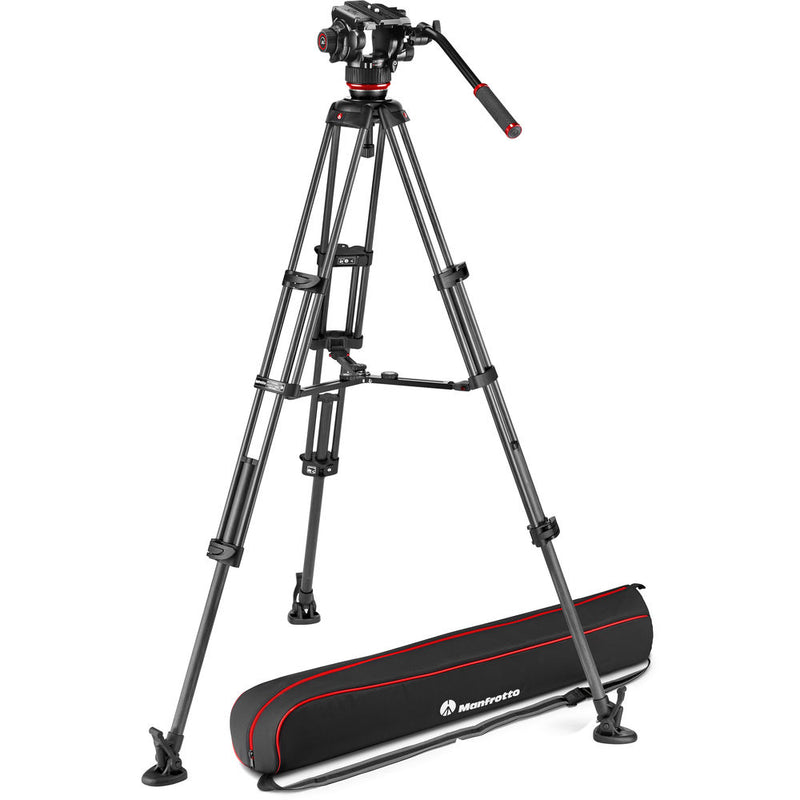 Manfrotto 504X Fluid Video Head with CF Twin Leg Tripod MS - MVK504XTWINMC