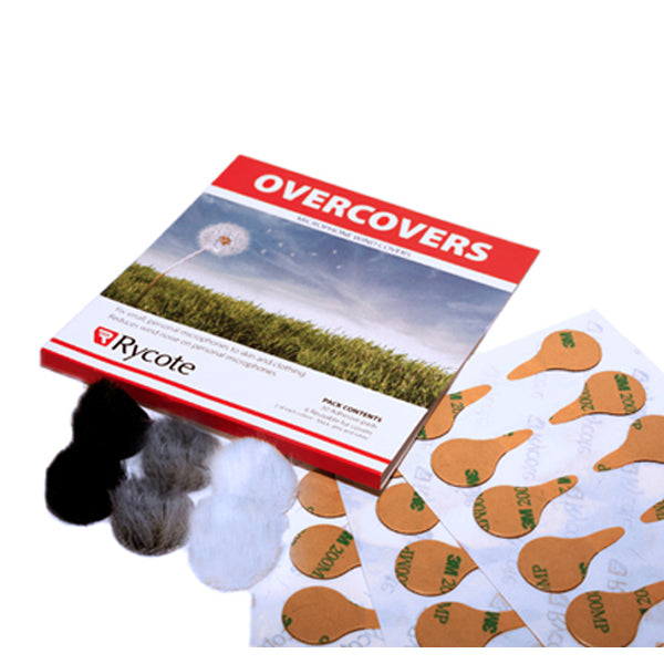 Rycote Overcovers Mix Colours 6 fur discs (mixed)/30 Stickies Original Black/White/Grey - RYC065505