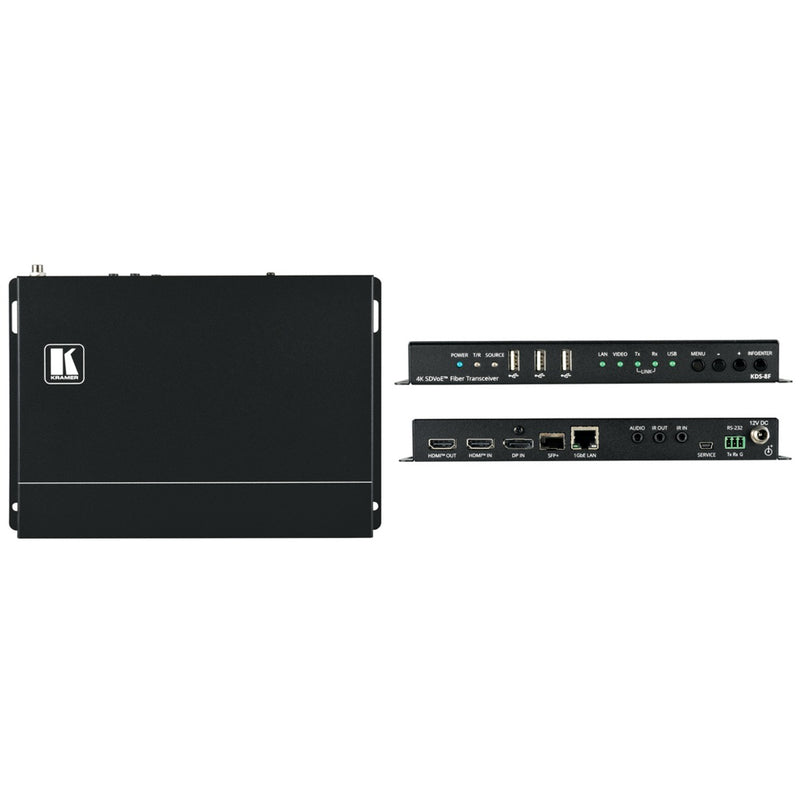 Kramer Electronics KDS-8F Zero Latency 4K HDR SDVoE Video Streaming Transceiver over Fiber Optic