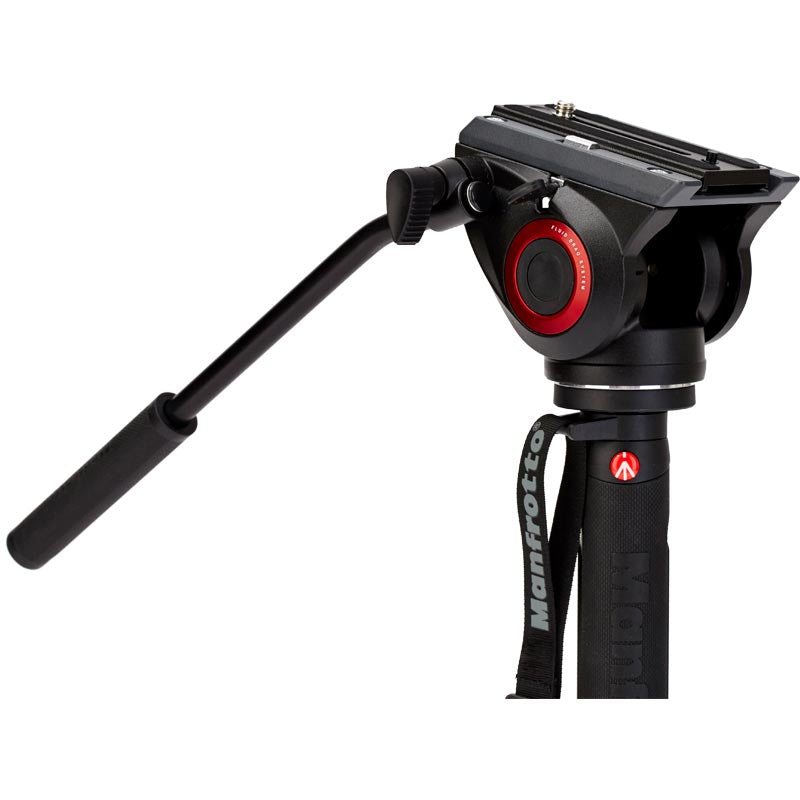 Manfrotto XPRO 4 Section Video Monopod w Fluid Head & FLUIDTECH Base - MVMXPRO500