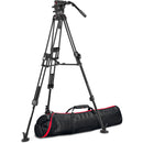 Manfrotto 526 Pro Video Head with 645 Fast Twin Alu Tripod - MVK526TWINFA
